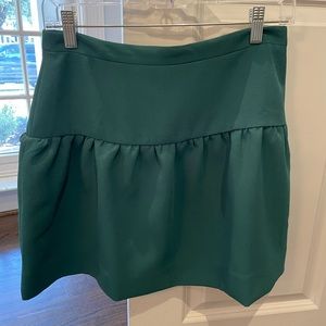 Jcrew green mini skirt